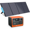 Bluetti EB 55 Portable Power Station with PV 200 Solar Panel Included Four  AC Outlets, Rechargeable Battery Good for Backups Camping and Emergencies Raleigh Durham Puerto Rico and Hawaii
