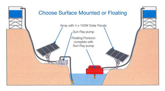 Monoflo Sun-Ray Surface and Floating Pumps